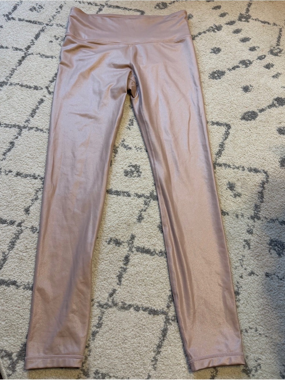 Athleta Metallic Rose Gold Leggings